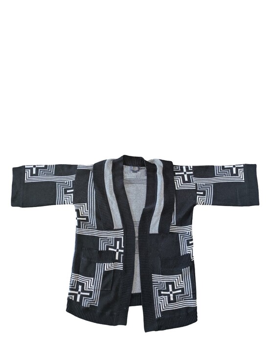 Pendleton Sweaters - Pendleton Western Aztec Kimono Cardigan Medium Cotton Cozy Longline Oversized